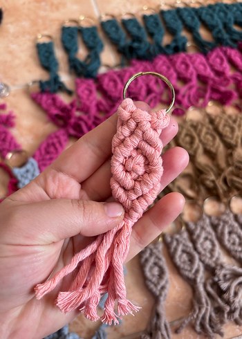 Bohem Çok Renkli Püsküllü Anahtarlık - Görsel 5