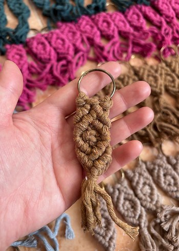 Bohem Çok Renkli Püsküllü Anahtarlık - Görsel 4