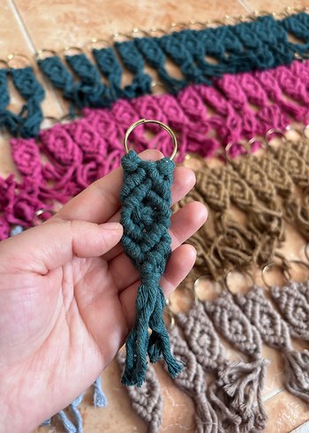 Bohem Çok Renkli Püsküllü Anahtarlık - Görsel 7