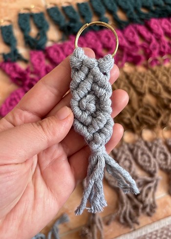 Bohem Çok Renkli Püsküllü Anahtarlık - Görsel 6