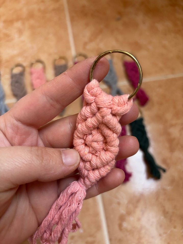 Bohem Çok Renkli Püsküllü Anahtarlık - Görsel 2