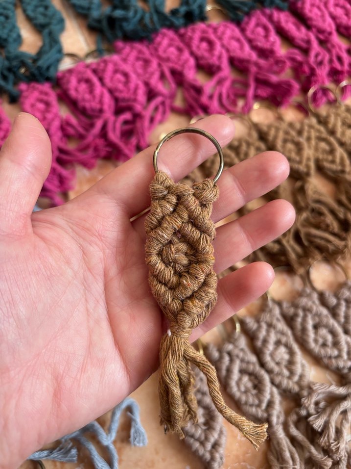 Bohem Çok Renkli Püsküllü Anahtarlık - Görsel 4