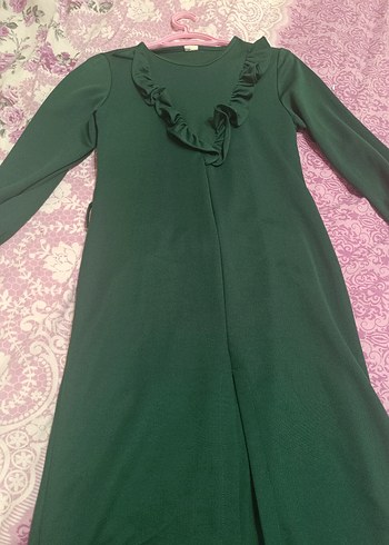 Kadın Yeşil Uzun Kollu Fırfırlı ikili takım - Görsel 3