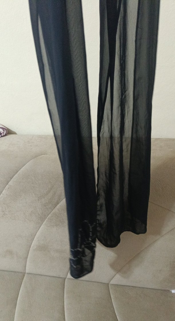 Siyah Gotik Kadın İpek fular - Görsel 3