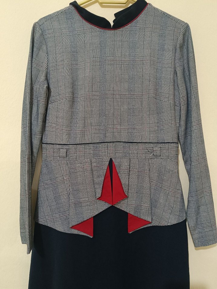 Uzun Kollu Kemerli Gri Kadın Elbise - Görsel 2