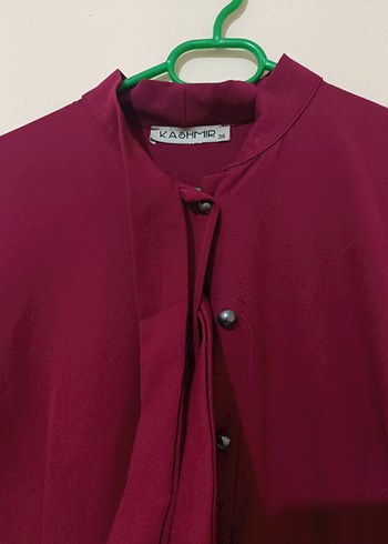 Bordo Uzun Kollu Drapeli Kadın Elbise - Görsel 3