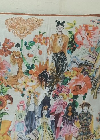 Çiçekli ve Desenli Bohem Kadın Fuları - Görsel 2