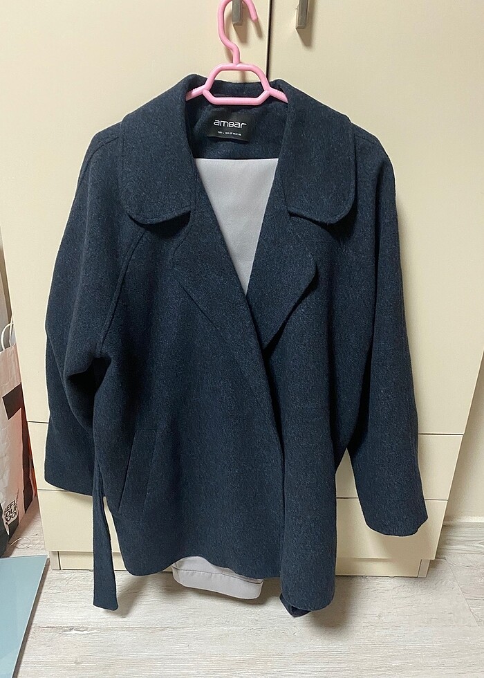 Lacivert L beden kaban - Görsel 2