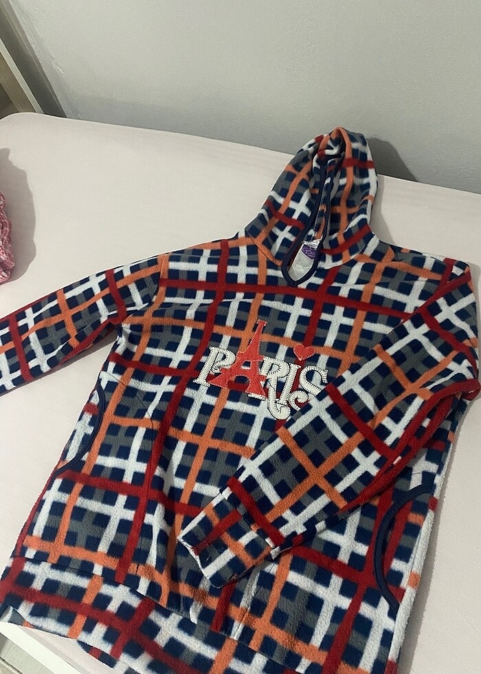 Yünlü pijama takımı ev giyim - Görsel 2