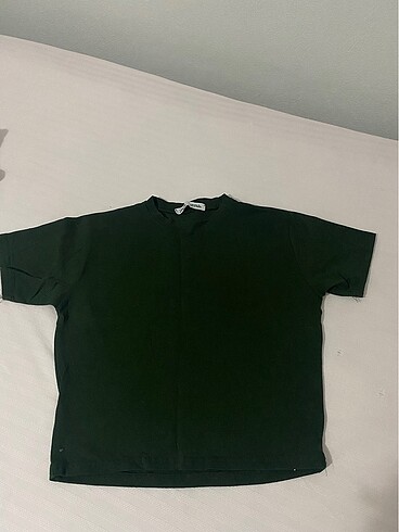 Zara haki yeşil tişört - Görsel 2