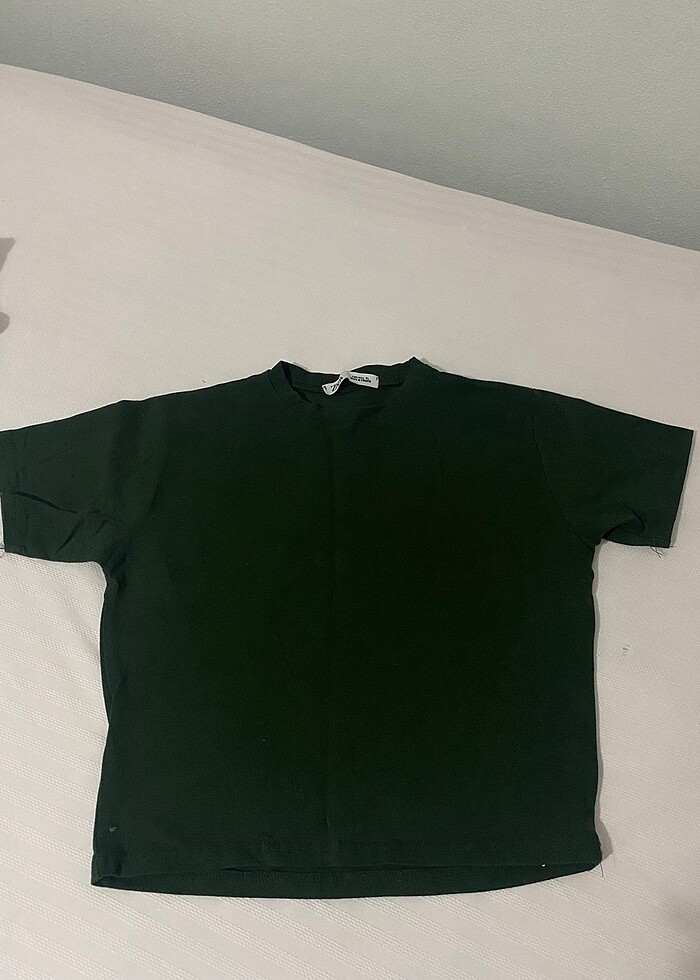 Zara haki yeşil tişört - Görsel 2