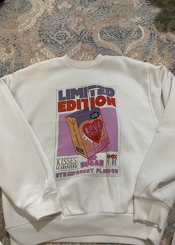 Diğer Baskılı Beyaz Kadın Sweatshirt