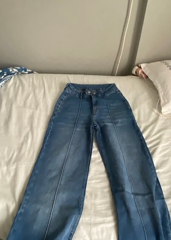 Günlük Mavi Kot Pantolon, Kemerli, Regular Fit
