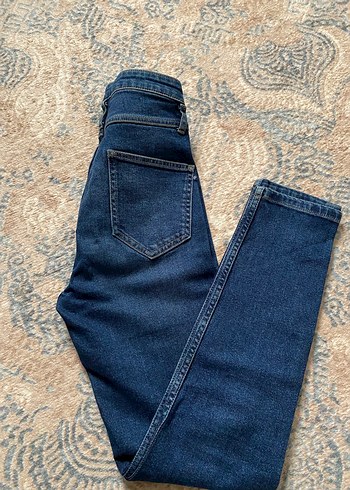 Diğer Mavi Regular Fit Midi Denim Kadın Jean