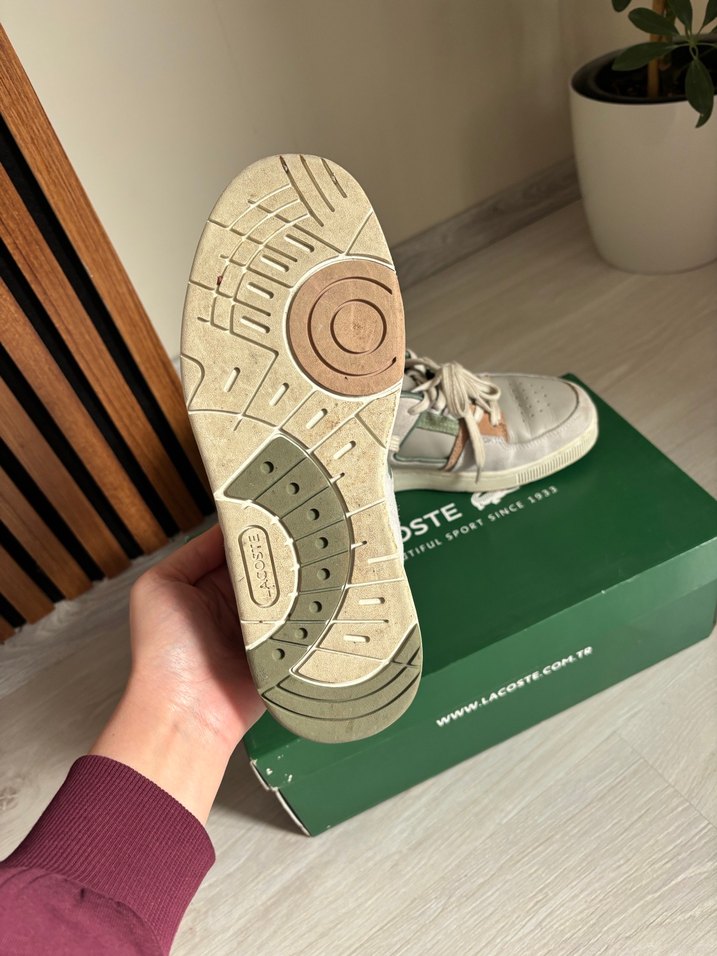 Lacoste Beyaz Gri Platform Spor Ayakkabı - Görsel 5