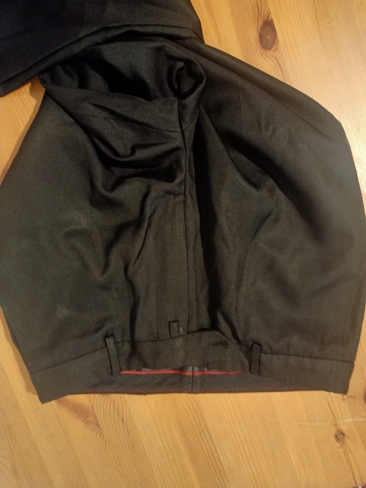 Siyah Drapeli İnce Kadın Pantolon - Görsel 2