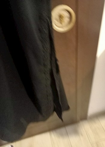 Nakışlı Siyah Uzun Kollu Uzun Elbise - Görsel 5