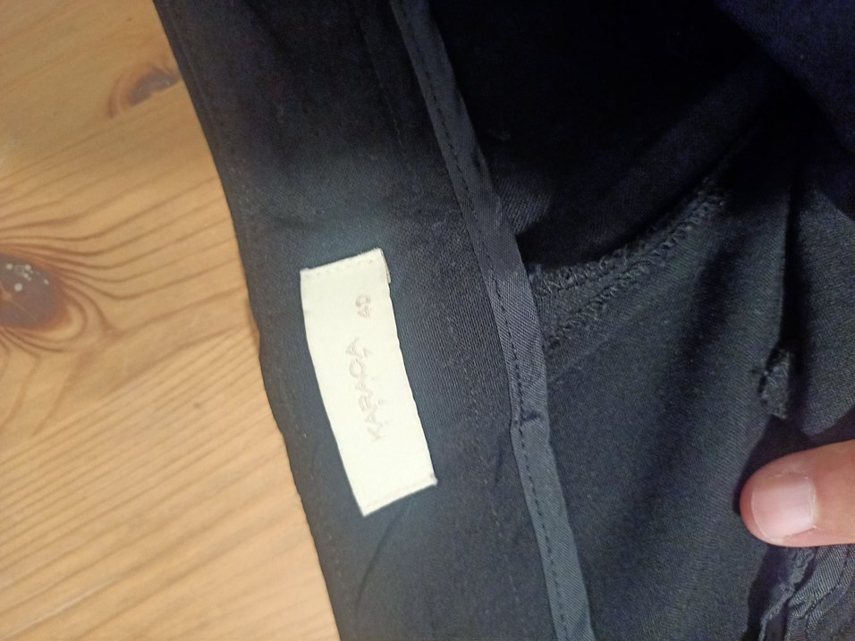 Kadın Siyah Midi Kumaş Pantolon - Görsel 5