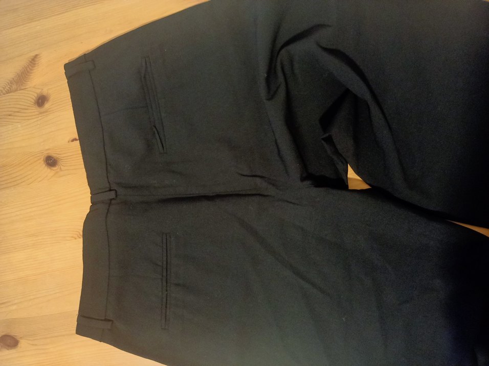 Kadın Siyah Midi Kumaş Pantolon - Görsel 2