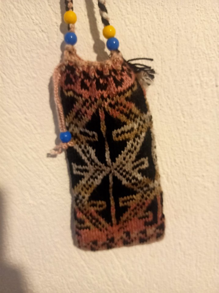 Boncuklu İşlemeli Bohem Örgü Çanta - Görsel 3