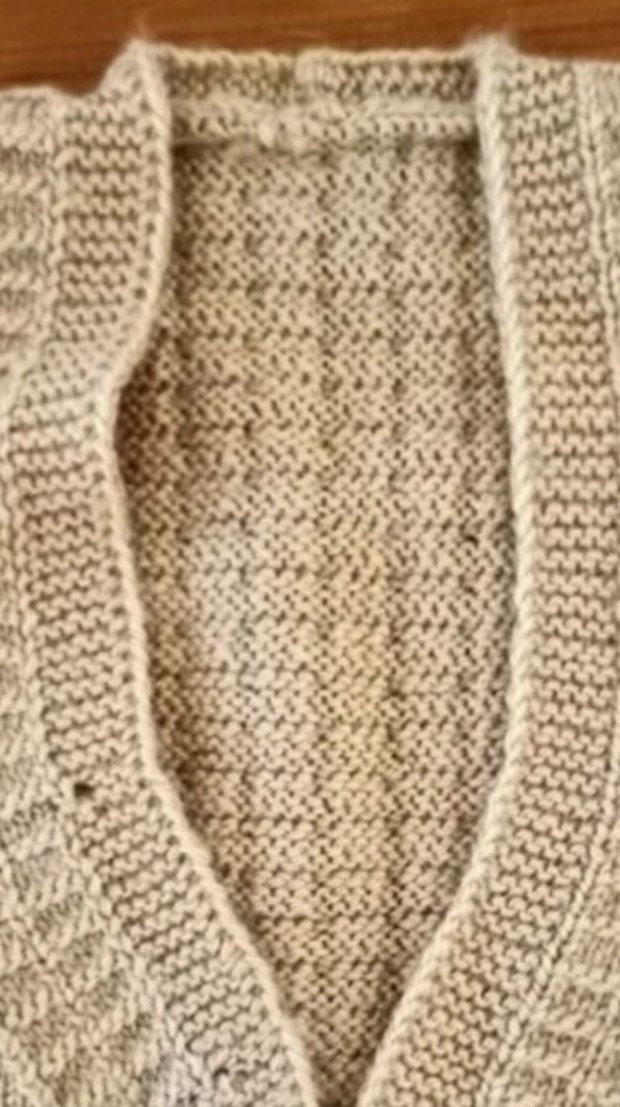 Kadın Bej Bohem Örgü Süveter - Görsel 3