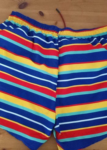 Renkli Çizgili Erkek Mini Şort - Görsel 2