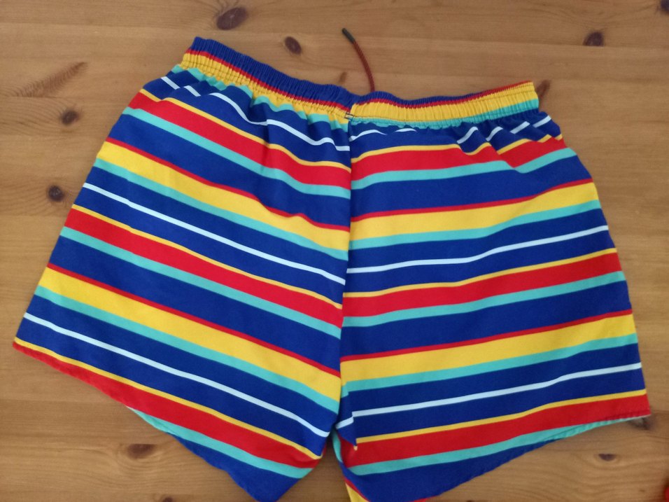 Renkli Çizgili Erkek Mini Şort - Görsel 2