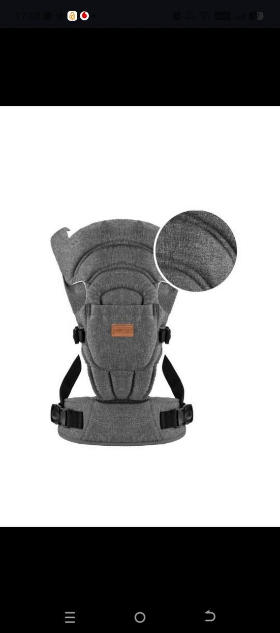 Gri Bebek Taşıyıcı Kanguru - Görsel 2
