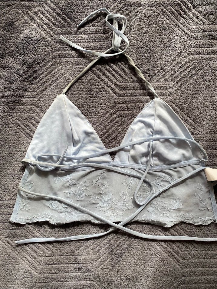 Gri Nakışlı Dantelli Bohem Bustiyer - Görsel 2