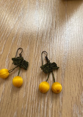 Sarı Kiraz Bohem Küpe - Görsel 4