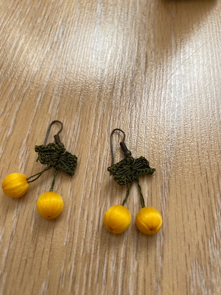 Sarı Kiraz Bohem Küpe - Görsel 4