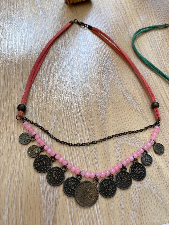 Bohem Mini Boncuklu Kolye - Görsel 3