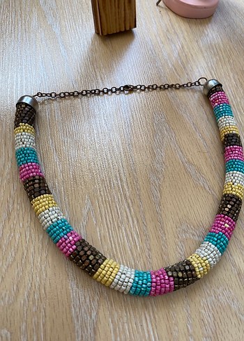 Çok Renkli Boncuklu Bohem Kadın Kolye - Görsel 2