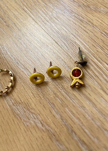 Renkli Boncuklu Kadın Küpeler Seti - Görsel 2