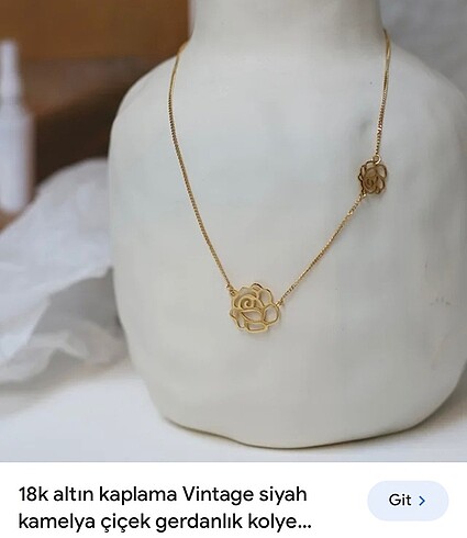 Gül desen kolye