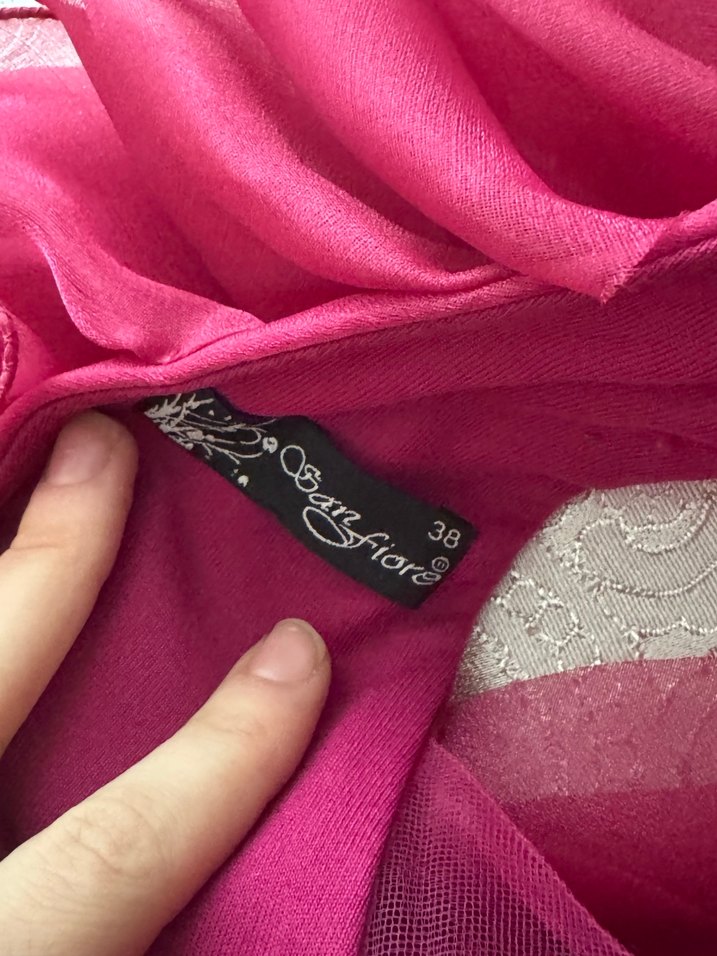 Bordo Fırfırlı Uzun Kadın Abiye Elbise - Görsel 3