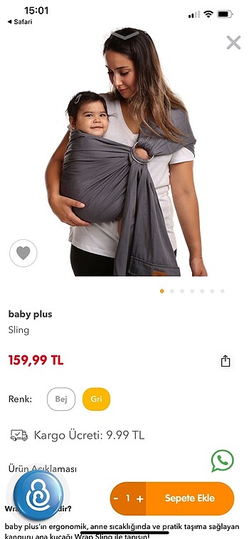  Beden Baby plus wrap sling