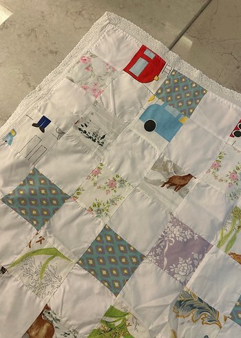 Patchwork bebek çok amaçlı örtü - Görsel 4