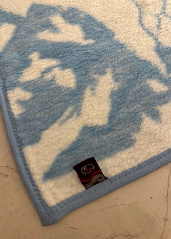 Bebek battaniyesi kışlık mavi beyaz - Görsel 4