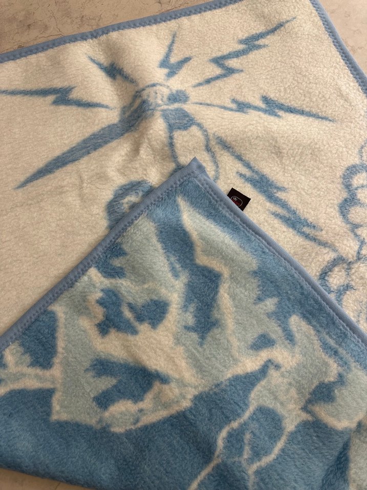 Bebek battaniyesi kışlık mavi beyaz - Görsel 3