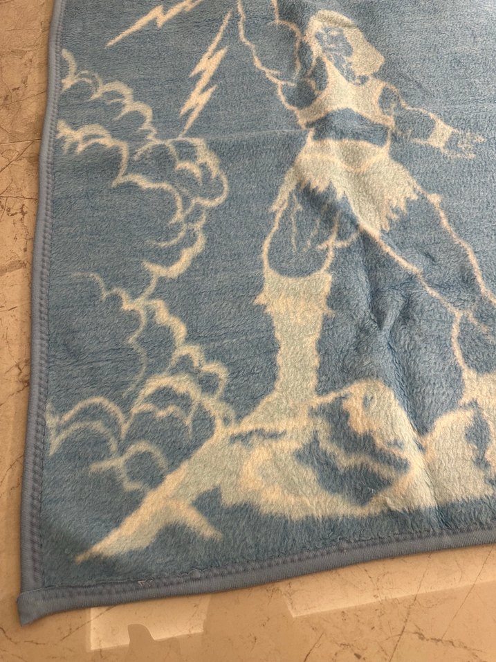 Bebek battaniyesi kışlık mavi beyaz - Görsel 2