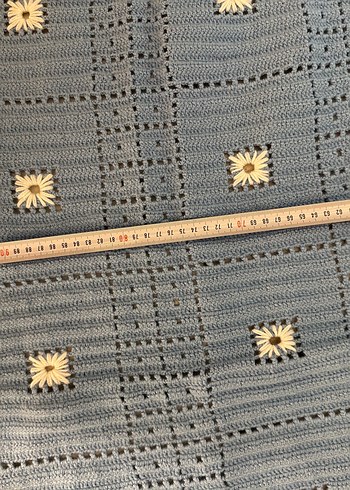 Mavi el örgüsü bebek Battaniyesi - Görsel 6