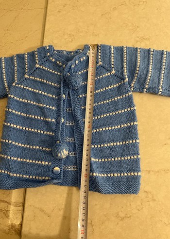 Mavi Erkek Çocuk Örgü Hırka - Görsel 8