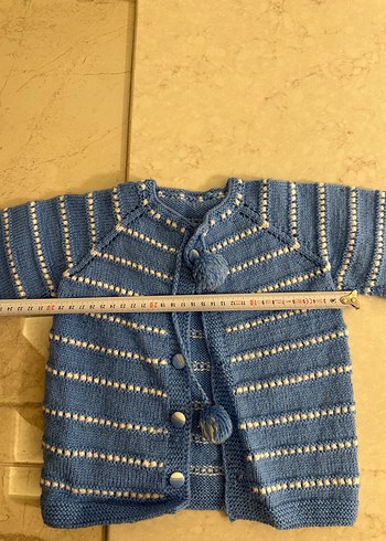 Mavi Erkek Çocuk Örgü Hırka - Görsel 6