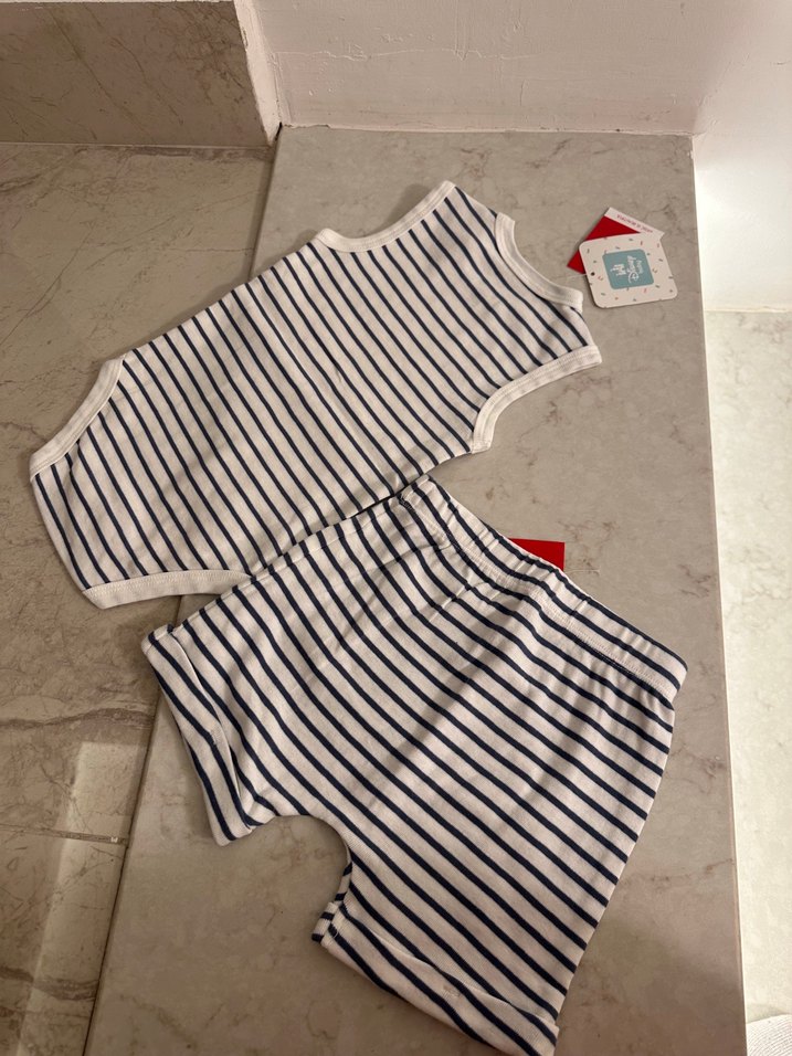 Bebek zıbın ve şortlu takım - Görsel 4