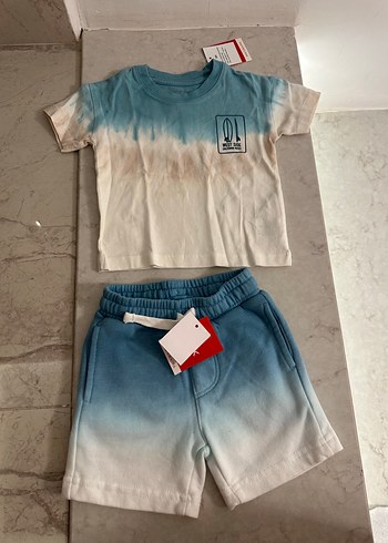 Bebek alt üst şortlu takım