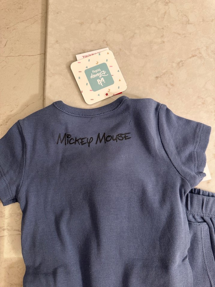 Mickey bebek zıbın ve şortlu takım - Görsel 4