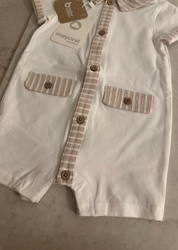 Mayoral Pamuklu Beyaz Erkek Bebek Tulum - Görsel 2