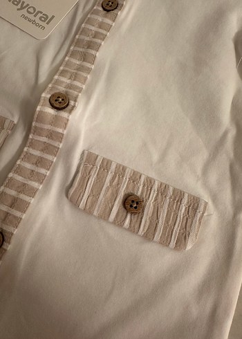 Mayoral Pamuklu Beyaz Erkek Bebek Tulum - Görsel 4