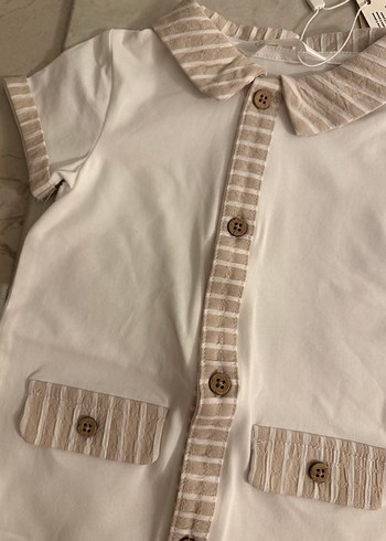 Mayoral Pamuklu Beyaz Erkek Bebek Tulum - Görsel 5